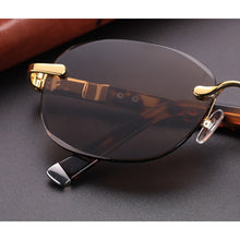 Load image into Gallery viewer, Rimless Oval Glass Sunglasses Man Woman Natural Crystal Stone Lens Acetate Glasses Frame Vintage Sun Glasses