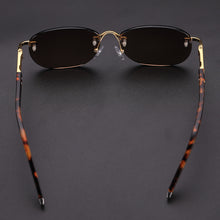 Load image into Gallery viewer, Rimless Oval Sunglasses Man Woman Acetate Glasses Frame Natural Crystal Stone Lens Goggles Man Oculos