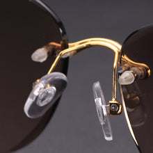 Load image into Gallery viewer, Rimless Oval Sunglasses Man Woman Acetate Glasses Frame Natural Crystal Stone Lens Goggles Man Oculos