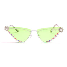 Load image into Gallery viewer, Rimless Rhinestone Sunglasses 2023 Women Cat Eye Punk Sun Glasses Lady Brand Designer Colorful Lens Eyewear UV400