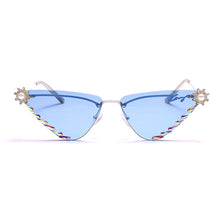 Load image into Gallery viewer, Rimless Rhinestone Sunglasses 2023 Women Cat Eye Punk Sun Glasses Lady Brand Designer Colorful Lens Eyewear UV400