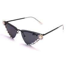 Load image into Gallery viewer, Rimless Rhinestone Sunglasses 2023 Women Cat Eye Punk Sun Glasses Lady Brand Designer Colorful Lens Eyewear UV400