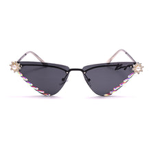 Load image into Gallery viewer, Rimless Rhinestone Sunglasses 2023 Women Cat Eye Punk Sun Glasses Lady Brand Designer Colorful Lens Eyewear UV400