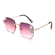 Load image into Gallery viewer, Rimless Rhinestone Sunglasses Women Bling Rhinestone Sun Glasses Shades Eyewear Lady Brand Designer Eyewear UV400