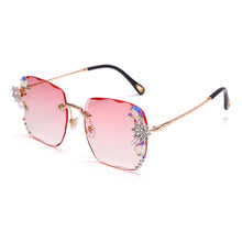 Load image into Gallery viewer, Rimless Rhinestone Sunglasses Women Bling Rhinestone Sun Glasses Shades Eyewear Lady Brand Designer Eyewear UV400