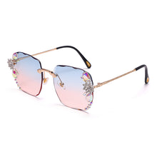 Load image into Gallery viewer, Rimless Rhinestone Sunglasses Women Bling Rhinestone Sun Glasses Shades Eyewear Lady Brand Designer Eyewear UV400