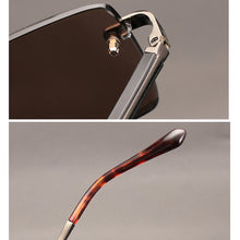 Load image into Gallery viewer, Rimless Sunglasses Brand Man Woman Acetate Metal Frame Natural Crystal Stone Rectangle Sun Glasses