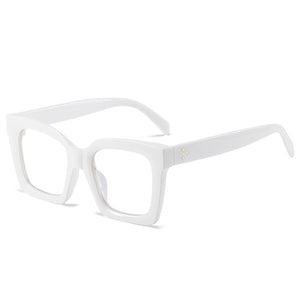 Square Brand Computer Prescription Glasses 2023 Rectangle White Eyeglasses Women Mens Anti Blue Light Glasses