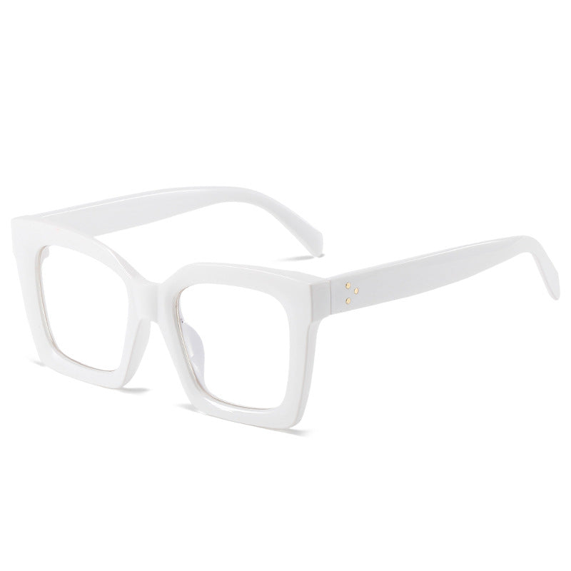 Square Brand Computer Prescription Glasses 2023 Rectangle White Eyeglasses Women Mens Anti Blue Light Glasses