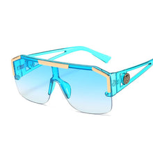 Carica l&#39;immagine nel visualizzatore di Gallery, Square Men Sunglasses Classic Brand Designer Retro Sun Glasses Women One Piece Oversized Gradient Oculos De Sol