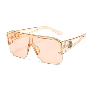 Square Men Sunglasses Classic Brand Designer Retro Sun Glasses Women One Piece Oversized Gradient Oculos De Sol