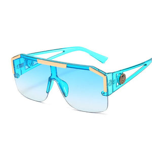 Square Men Sunglasses Classic Brand Designer Retro Sun Glasses Women One Piece Oversized Gradient Oculos De Sol
