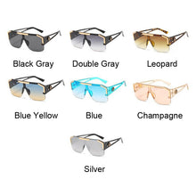 Carica l&#39;immagine nel visualizzatore di Gallery, Square Men Sunglasses Classic Brand Designer Retro Sun Glasses Women One Piece Oversized Gradient Oculos De Sol