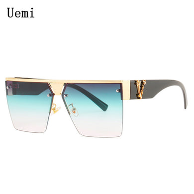 Square Sunglasses For Women Men Oversized Frame With V Brand Disigner 2023 Shades Sun Glasses UV400 Eyewear