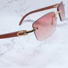 Load image into Gallery viewer, Square Sunglasses Genuine Buffalo Horn Glasses Mens Brand Designer Sunglasses Vintage Carter Buffs Rimless carters glass