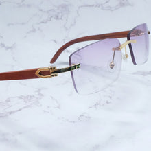 Load image into Gallery viewer, Square Sunglasses Genuine Buffalo Horn Glasses Mens Brand Designer Sunglasses Vintage Carter Buffs Rimless carters glass
