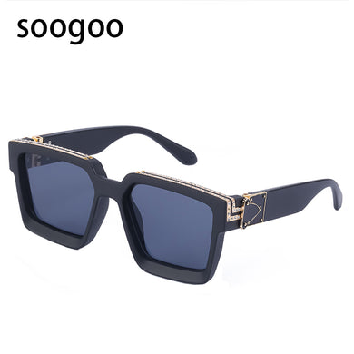 Square Sunglasses Men Millionaire Diamond Large Frame Sun Glasses Women Vintage Brand Designer Eyeglasses UV 400