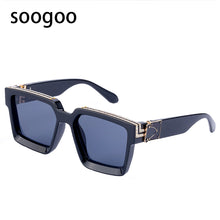 Load image into Gallery viewer, Square Sunglasses Men Millionaire Diamond Large Frame Sun Glasses Women Vintage Brand Designer Eyeglasses UV 400