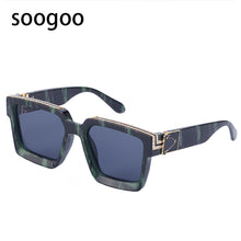 Load image into Gallery viewer, Square Sunglasses Men Millionaire Diamond Large Frame Sun Glasses Women Vintage Brand Designer Eyeglasses UV 400