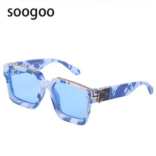 Load image into Gallery viewer, Square Sunglasses Men Millionaire Diamond Large Frame Sun Glasses Women Vintage Brand Designer Eyeglasses UV 400
