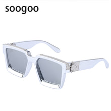 Load image into Gallery viewer, Square Sunglasses Men Millionaire Diamond Large Frame Sun Glasses Women Vintage Brand Designer Eyeglasses UV 400