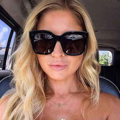 Square Sunglasses Women 2023 Brand Designer Retro Big Frame Sun Glasses Vintage Gradient  Female Oculos Feminino UV400