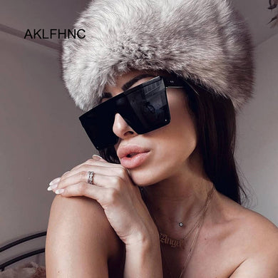 Occhiali da sole quadrati da donna Designer di marca Retro montatura in plastica Grandi occhiali da sole Donna Vintage sfumato Uomo Oculos Feminino 