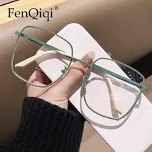 Load image into Gallery viewer, Square Sunglasses Women Brand Designer Vintage Alloy Frame Mint Anti-blue Light Eye Wear Optical Lens lunette de soleil