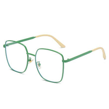 Load image into Gallery viewer, Square Sunglasses Women Brand Designer Vintage Alloy Frame Mint Anti-blue Light Eye Wear Optical Lens lunette de soleil