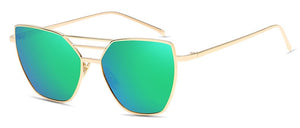 Square Women Sunglasses Brand Designer Classic Metal Female Sun Glasses Men Coated Mirror UV400 Oculos De Sol