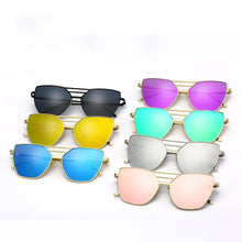 Carica l&#39;immagine nel visualizzatore di Gallery, Square Women Sunglasses Brand Designer Classic Metal Female Sun Glasses Men Coated Mirror UV400 Oculos De Sol