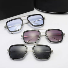 Carica l'immagine nel visualizzatore di Gallery, Luxury Steampunk Men Sunglasses Tony Stark Iron Man Sun Glasses Vintage Metal Eyewear Steam Punk Sunglass UV400 Male Gafas