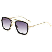 Carica l'immagine nel visualizzatore di Gallery, Luxury Steampunk Men Sunglasses Tony Stark Iron Man Sun Glasses Vintage Metal Eyewear Steam Punk Sunglass UV400 Male Gafas