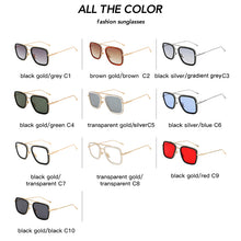 Load image into Gallery viewer, Steampunk Men Sunglasses Tony Stark Iron Man Sun Glasses Vintage Metal Eyewear Steam Punk Sunglass UV400 Male Gafas