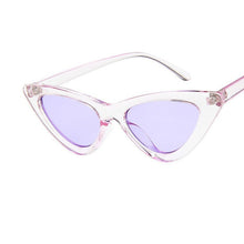 Load image into Gallery viewer, Sunglasses Cute Sexy Retro Cat Eye Sunglasses Women Small Black White Triangle Vintage Lady Sun Glasses Red Femal