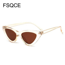 Load image into Gallery viewer, Sunglasses Cute Sexy Retro Cat Eye Sunglasses Women Small Black White Triangle Vintage Lady Sun Glasses Red Femal