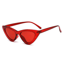 Load image into Gallery viewer, Sunglasses Cute Sexy Retro Cat Eye Sunglasses Women Small Black White Triangle Vintage Lady Sun Glasses Red Femal