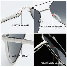 Load image into Gallery viewer, Sunglasses Men Polarized Uv400  Driving Sun Glasses Brand Designer Male Vintage Black Pilot Sunglasses