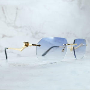 Luxury Sunglasses Mens Panther Rimless Carter Trending Sun Glasses Retro Classic Shades Eyewear For Women Lentes De Sol