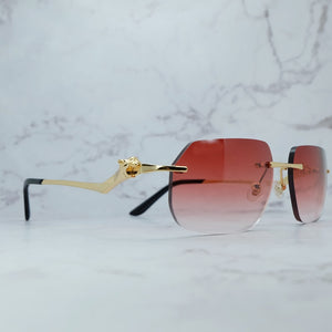 Luxury Sunglasses Mens Panther Rimless Carter Trending Sun Glasses Retro Classic Shades Eyewear For Women Lentes De Sol