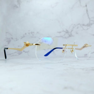 Luxury Sunglasses Mens Panther Rimless Carter Trending Sun Glasses Retro Classic Shades Eyewear For Women Lentes De Sol
