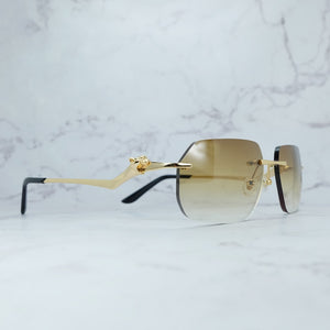 Luxury Sunglasses Mens Panther Rimless Carter Trending Sun Glasses Retro Classic Shades Eyewear For Women Lentes De Sol