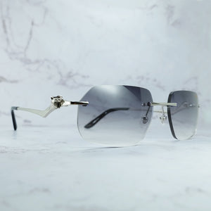Luxury Sunglasses Mens Panther Rimless Carter Trending Sun Glasses Retro Classic Shades Eyewear For Women Lentes De Sol