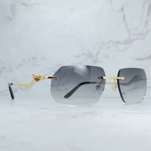 Luxury Sunglasses Mens Panther Rimless Carter Trending Sun Glasses Retro Classic Shades Eyewear For Women Lentes De Sol