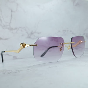Luxury Sunglasses Mens Panther Rimless Carter Trending Sun Glasses Retro Classic Shades Eyewear For Women Lentes De Sol