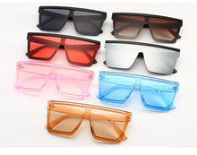 Load image into Gallery viewer, Sunglasses Women 2023 Oversized Transparent Sunglasses Designer Men Vintage Flat Top Eyewear UV400 Gafas de sol