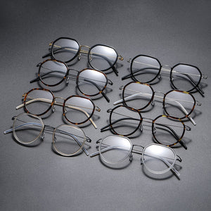 Titanium Alloy Glasses Frame Men Optical Myopia Prescription Eyeglasses Frame Women Retro Denmark Screwless Brand Eyewear