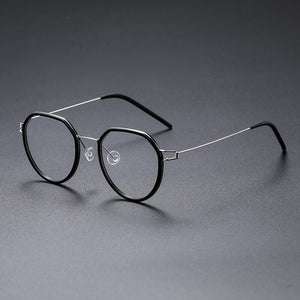 Titanium Alloy Glasses Frame Men Optical Myopia Prescription Eyeglasses Frame Women Retro Denmark Screwless Brand Eyewear