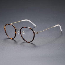 Carica l&#39;immagine nel visualizzatore di Gallery, Titanium Alloy Glasses Frame Men Optical Myopia Prescription Eyeglasses Frame Women Retro Denmark Screwless Brand Eyewear