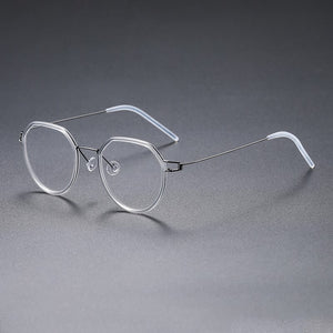 Titanium Alloy Glasses Frame Men Optical Myopia Prescription Eyeglasses Frame Women Retro Denmark Screwless Brand Eyewear